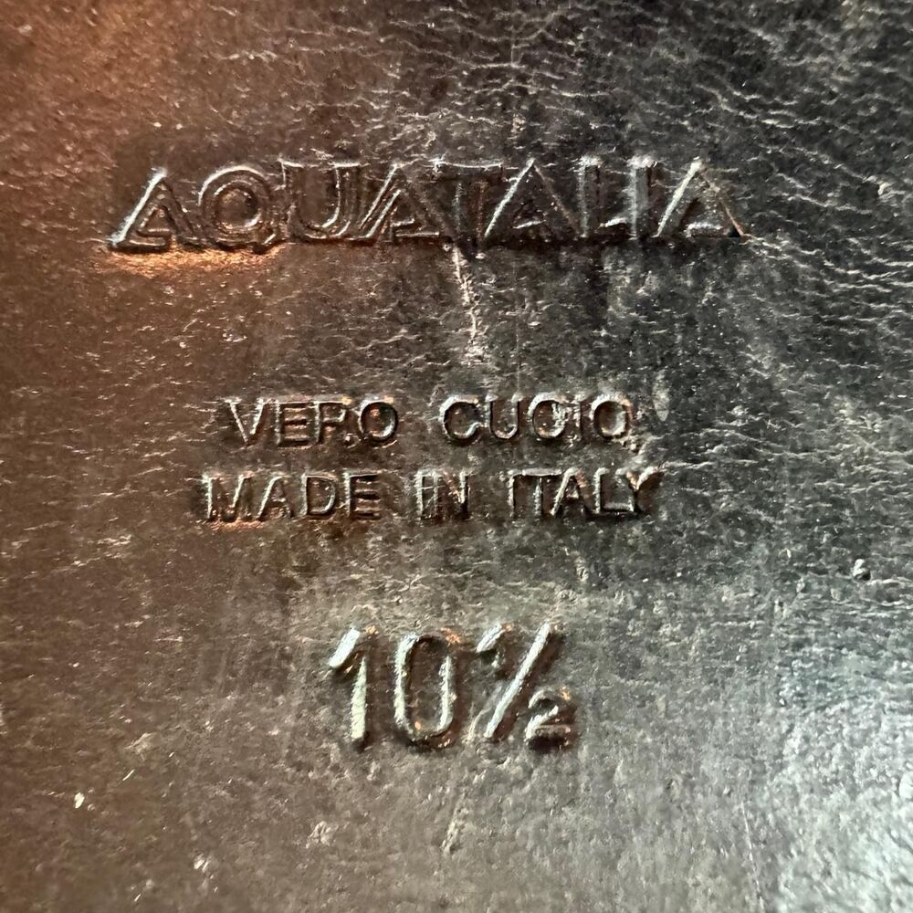 Aquatalia Black Quilted Leather Knee High Boots Size 10.5 Riding Winter Boots - Picture 6 of 8